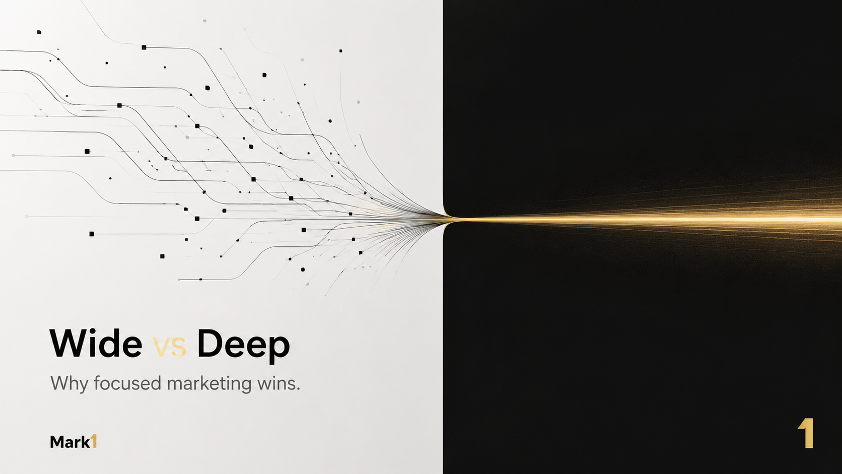Image illustration of going wide vs deep with marketing